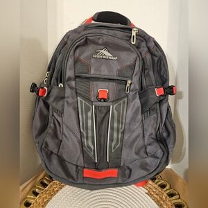 HIGH SIERRA® Tactic Backpack With 17" Laptop Pocket, Static, Mercury/Crimson